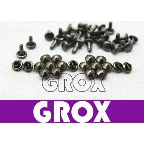 5*5mm Gunmetal Conical Rapid Rivet Studs Punk Rock Rivets Nailheads Spike Free Shipping Wholesale High Quality