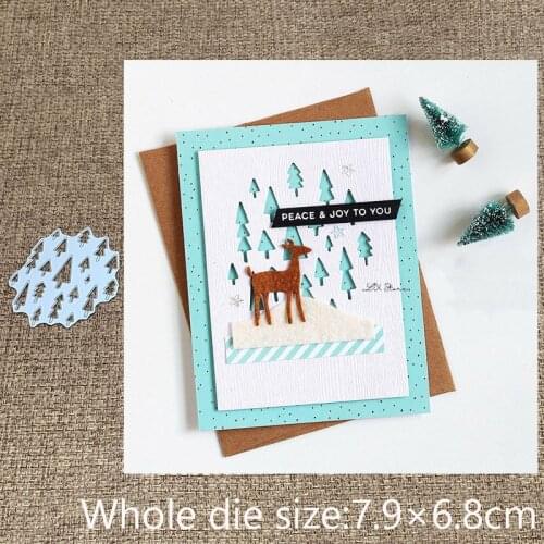 XLDesign Craft Metal stencil mold Cutting Dies Christmas tree background scrapbook die cuts Album Paper Card Craft Embossing