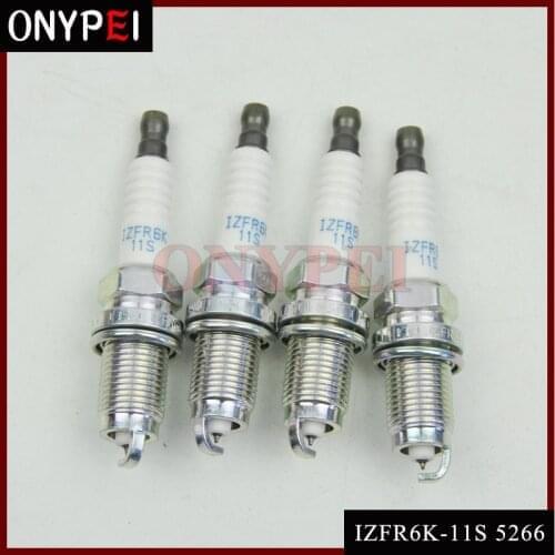 New 4pcs IZFR6K-11S 5266 9807B-561BW Iridium Spark Plug For Honda Civic 2006-2011 1.8 IZFR6K11S Auto Part