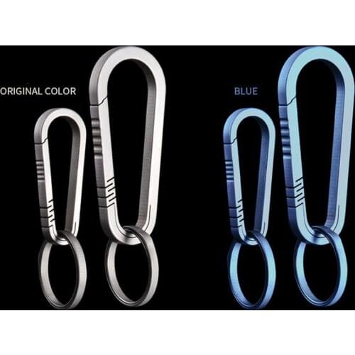 NEW EDC Titanium Keychain Backpack Buckle Mini Hanging Buckle Small+Ring Load 25KG Durable Backpack Buckle