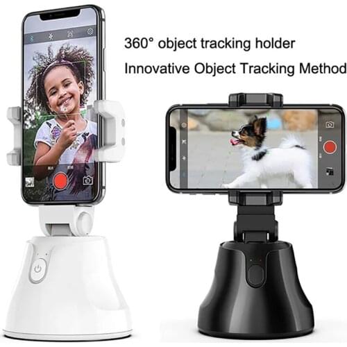 360° Auto Smart Selfie stick Shooting Tripod Object Tracking Holder Rotation Face Tracking Camera Vlog Live Phone Holder