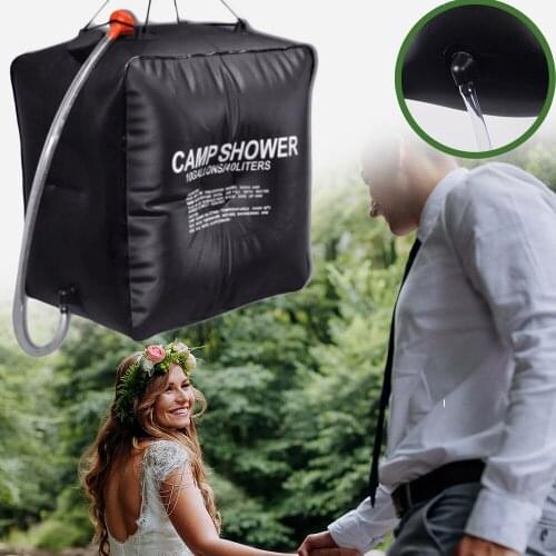 Collapsible 40L Solar Camping Shower Bag Outdoor Hiking Heated Bath Water Bag Portable for Outdoor Camping Bathing Washing