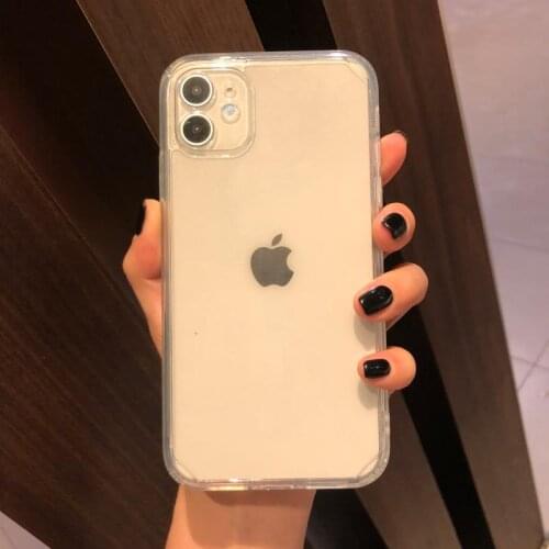 Transparent Shockproof Soft Silicone Case For iPhone 12 Mini 12 Pro Max 11 Pro Max XR X XS Max 7 8 Plus Clear TPU Protect Cover