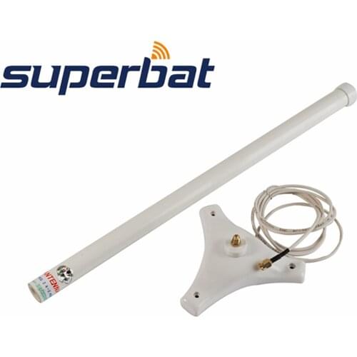 Superbat 2.4GHz 2400~2483MHZ 9dBi Omni Aerial WiFi Booster Antenna RP-SMA 1.5M Cord Magnetic Base for Wireless LAN CARD AP