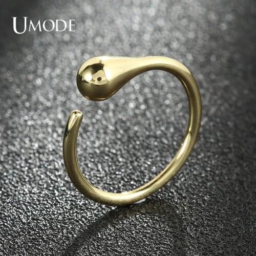 UMODE Glossy Open Personality Round Beads Ring for Women Wedding Enaggement Jewelrys Anel Bijoux Femme Fashion Jewelry UR0631