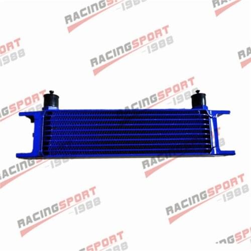 Universal AN10 10 Row Mocal Style Engine Transmission Oil Cooler Aluminum