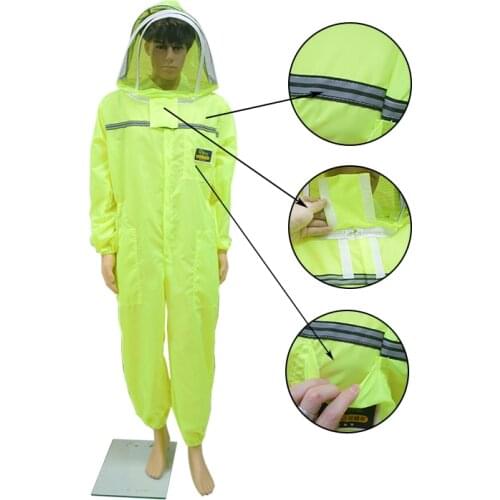 Hight Breathability Beekeeper Suit With Attached Helmet Professional Bee Suits Beekeeper Suits Beekeeping Suits Beekeeper Gear