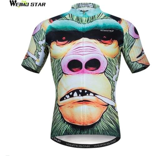 Weimostar 3D Printed Cycling Jersey Shirt Summer Mens Downhill Bicycle Clothing Maillot Ciclismo Quick Dry MTB Bike Jersey Top
