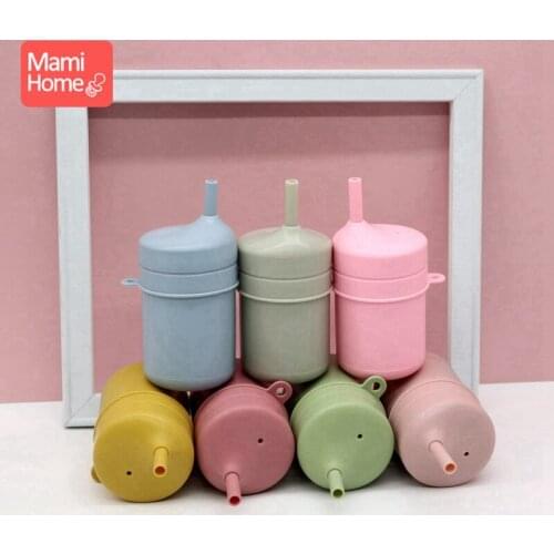 1PC Baby Straw Cup Kids Learining Sippy Straw Cup Bpa-free Silicone Sippy Cup Drinking Bowl For Children Have Lids Cup For Baby