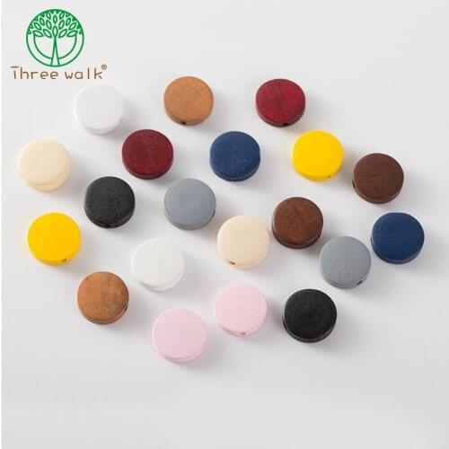 100pcs Mixed Color 20mm Round Wooden Beads DIY Earrings Jewelry Loose Beads Candy Colored