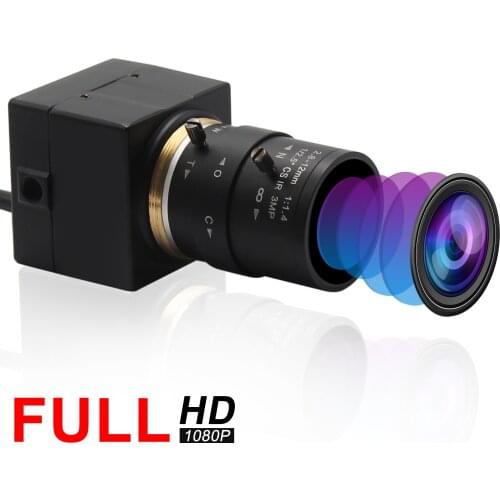 1080P USB Webcam CS Mount Varifocus Lens Mini Case USB Web Camera for Computer Desktop PC Laptops