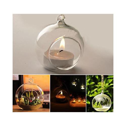 2018 Hot Sale Creative Crystal Glass Hanging Candle Holder Candlestick Home Wedding Party Dinner Decor Romantic Candlestick