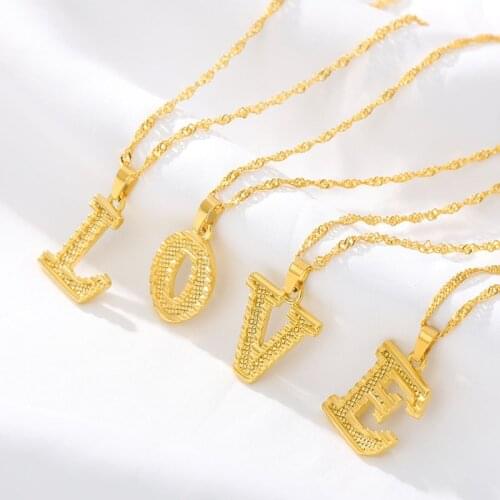 2021 Letter Necklaces Hip Hop Jewelry 26 letters 18 gold Plated Necklace Jewelry Initial Necklace Letter Necklace For Men/Women