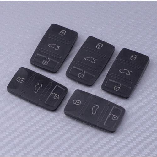5pcs Rubber Remote Key Button Pad Shell Replacement for VW VOLKSWAGEN Tiguan Beetle Jetta Skoda Octavia Seat Leon Altea
