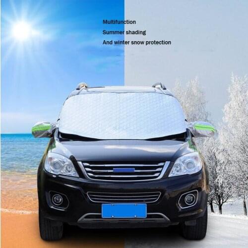 Car snow cover, rain and snow, car snow cover, winter car thick snow cover, summer sun cover, front windshield protection