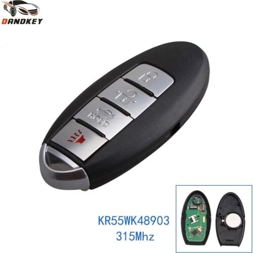 Dandkey KR55WK48903 315Mhz With Chip 4 Buttons Fob For Nissan Altima Maxima Murano 2007-2010 Smart Remote Car Key Keyless Entry