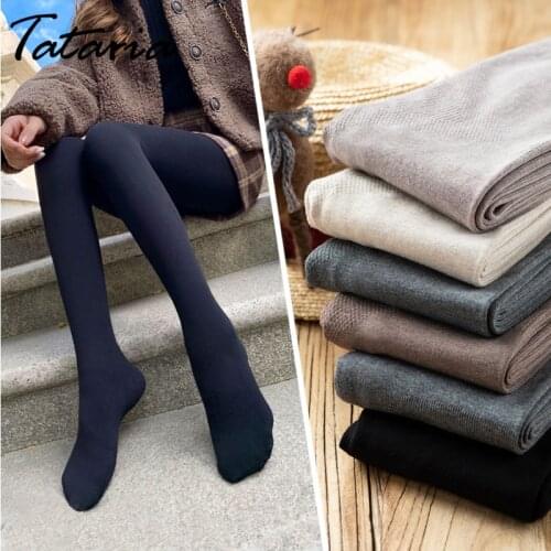 Tataria Womens Winter Warm Leggings Women High Waist Thick Velvet Legging Female Elasticity Thermal Leggings Women Skinny Pants