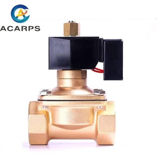 1-1/2" Energy Saving Normally Open Solenoid Valve Brass Switch Valve Water Valve 220V 12V 24 Hours Energize Not Fever