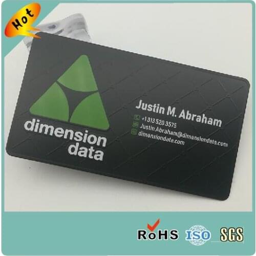 Good performance Stainless Steel Electroplate Matt Black Metal Business Card