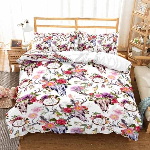 2/3 Pieces Bohemian Mandala Bedding Set Home Dreamcatcher Duvet Cover Single Queen King Bed Cover Set Pillowcase(No Sheets)