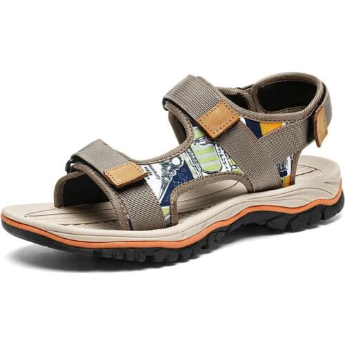 Summer Mens Sandals Breathable Mesh Beach Sandals Outdoor Non-slip Mens Wading Shoes Roman Designer Casual Men Shoes Plus Size