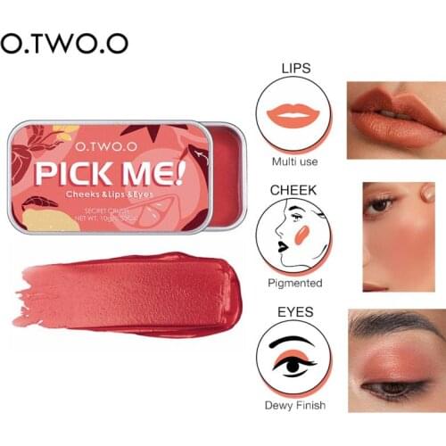 O.TWO.O Matte Blush Powder Makeup Lightweight Lipsticks Eyeshadows Kit Face Rouge Cheek Peach Blusher Contouring Cosmetics TSLM2
