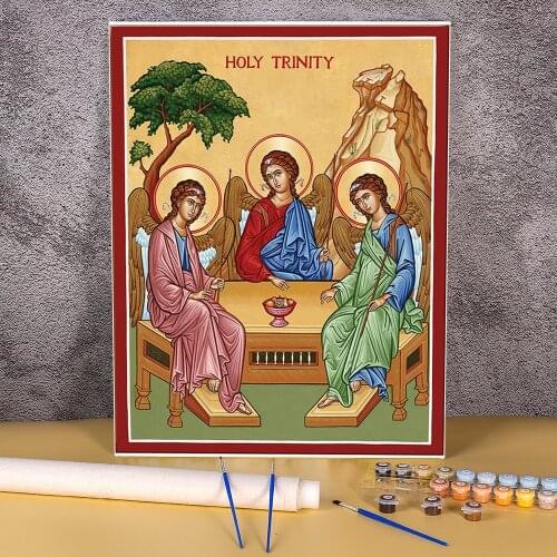 Region Orthodox Icon Coloring By Numbers Painting Package Acrylic Paints 50*70 Canvas Painting Loft Picture For Adults Art