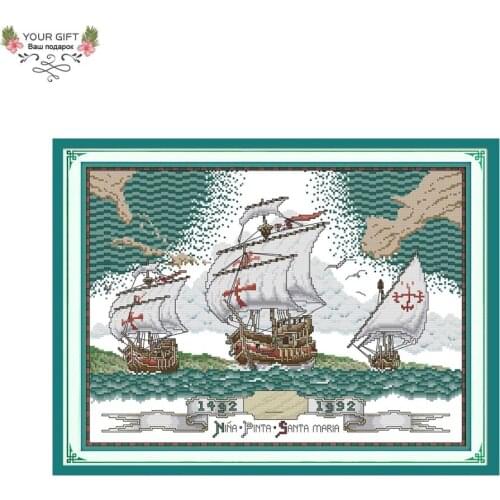 Joy Sunday F795 Free Shipping 14CT 11CT Counted and Stamped Home Decor The Crusades Needlepoints Embroidery Cross Stitch Kits