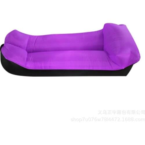 Inflatable bed outdoor camping portable air bed household double air mattress flocking pvc air bed