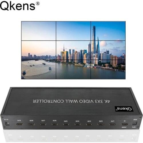 4K 3x3 Video Wall Controller Screen Stitching Processor Splicer 3x2 2x2 3x1 1x4 2x3 4x2 2x4 9 HDMI-compatible Monitor Display