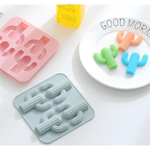 New Cactus Pattern Silicone Mould Diy Ice Cube Mold Maker Tray Fruit Chocolate Mold Diy Candy Cake Tools Bar Kitchen Accessories