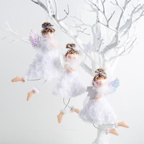 New Christmas Decorations Cute Cartoon Plush Angel Pendant Creative Christmas Tree Decorations Pendant Christmas Elf