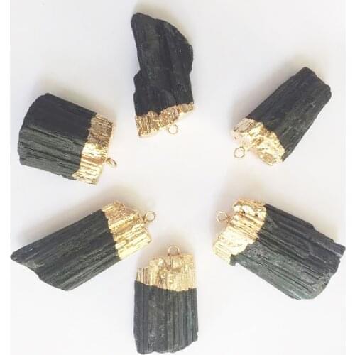 Wholesale! Natural stone, black tourmaline, tourmaline, mineral restoration, you can make DIY jewelry with pendants, 6 necklaces