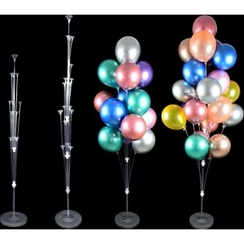13/19 Tubes Balloon Stand Holder Column Balloons for Baby Shower Wedding Kids Birthday Halloween Christmas Party Decoration