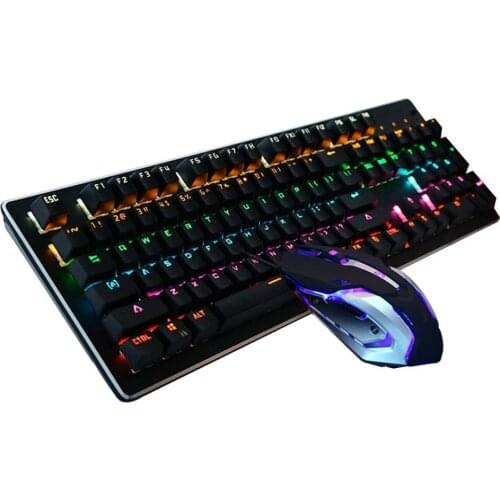Portable Universal Backlight USB Wired Gaming Keyboard Mouse Combos set Kit for PC Laptop