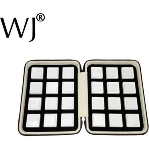 Portable Travel Gemstone Gem Jar PU Leather Display Case with 24pcs Boxes 3*3cm Diamond Carrying Organizer Storage Bag Free DHL