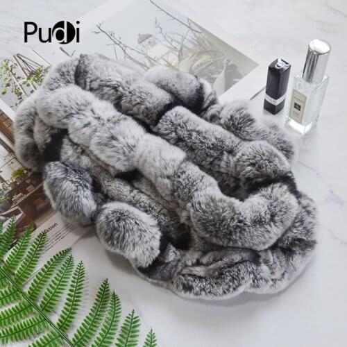 Aorice SF835 Women Real REX Rabbit Fur Scarf 2020 Winter Warm Natural Rabbit Fur Scarves Rings Shawl Wrap