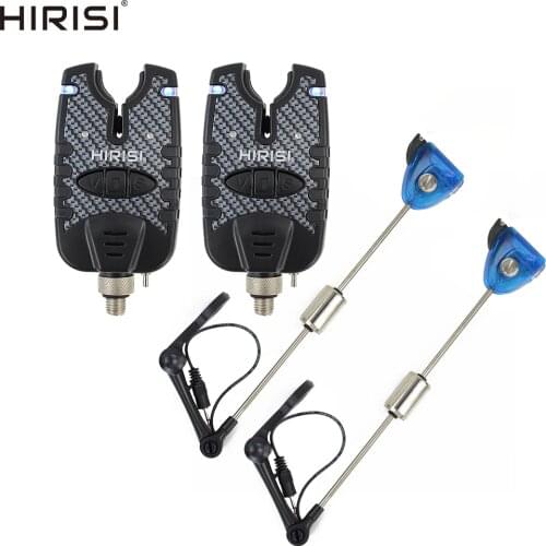 Carp Fishing Bite Alarms and Illuminated LED Carp Fishing Alarm Set Fishing Swinger Blue Color