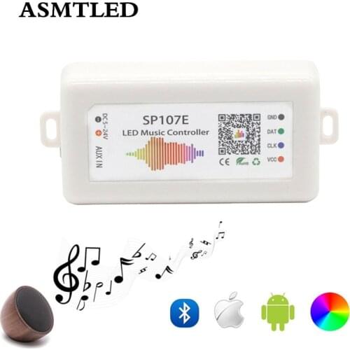 DC5-24V WIFI Bluetooth SP107E Pixel IC SPI Music LED Controller by Phone APP For WS2811 WS2812 SK6812 RGBW APA102 LPD8806 Strip