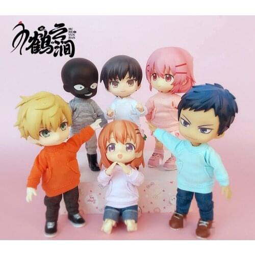 Ob11 baby pocket sweater round neck long sleeve bow tie pig azone12cu poche