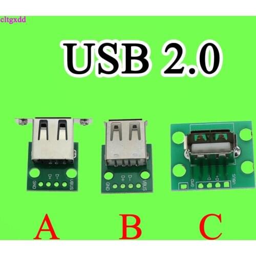 Cltgxdd USB 2.0 Connector USB to DIP Adapter Board 2.54mm 5pin Female Connector USB2.0 Female PCB Converter