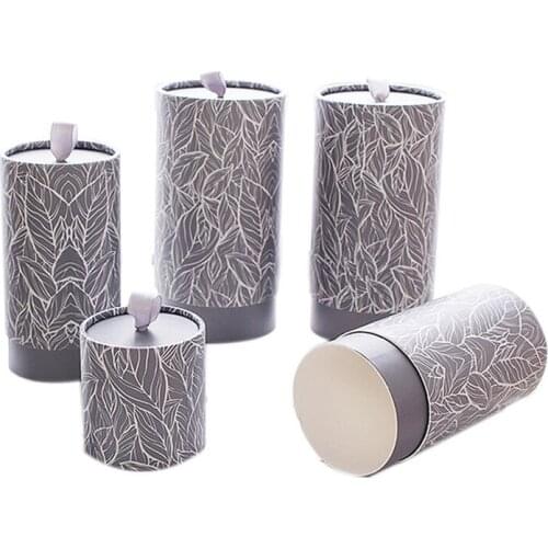 Xin Jia Yi Packing Empty Clean Paper Cans Lip Balm Metal Paper Can Full Printed Small Cigar Paper Box Luxury Candle Paper Box