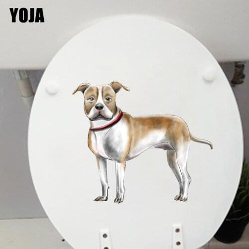 YOJA 24*21CM Strong Dog Wall Sticker Living Room Home Decor Toilet Decal Cartoon Animal T3-0681