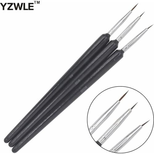 YZWLE 3PCS/1Set Kolinsky Acrylic Nail Brush Professional Brushes Nail Tools Fashion Nail Art Brush for Manicure 14