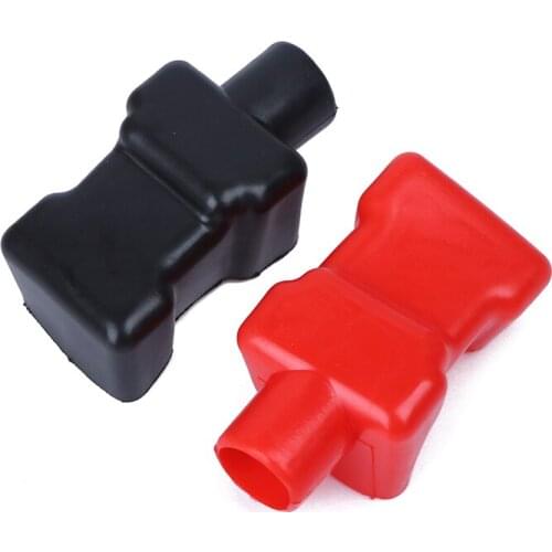 2pcs New Universal Rubber Car Battery Terminal Negative Positive Covers Insulating Protector Auto Battery Terminal Dust Cap
