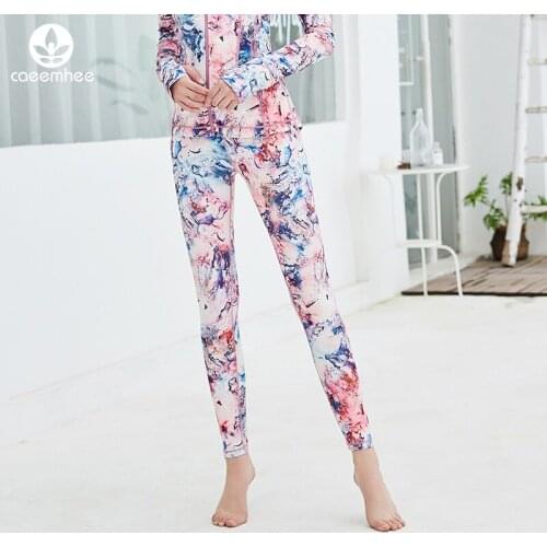 CAEEMHEE High Waist Sexy Yoga Pants Women Body Building Sports Leggings Female Ankle-length Fashion Print Fitness Pants Women
