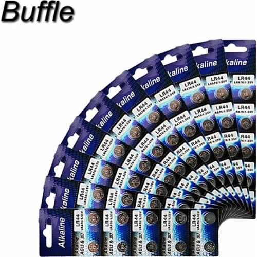 100pcs AG13 LR44 LR1154 SR44 A76 357A 303 357 Button Coin Cell AG13 1.5V Alkaline Battery For Toys Remote Watch