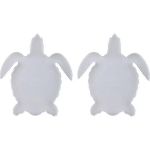 2Pcs Flower Sea Turtle Resin Coaster Mold Silicone Geode Coaster Resin Mold Tool
