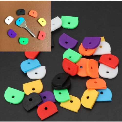 32Pcs Key Tags Label ID Silicone Coding Color Key Identifier Cover 8 Colors