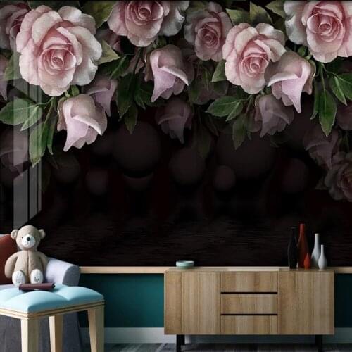 Milofi custom 3D photo wallpaper Nordic retro nostalgic hand-painted floral living room bedroom wall decoration mural wallpaper